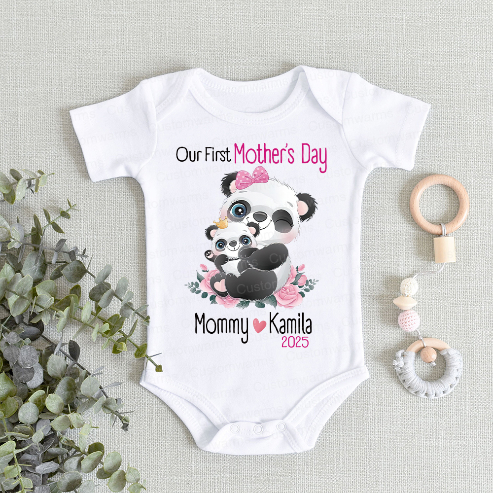 Personalized First Mother's Day Mommy and Baby Outfit | CWFamily37