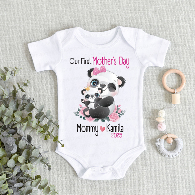 Personalized First Mother's Day Mommy and Baby Outfit | CWFamily37