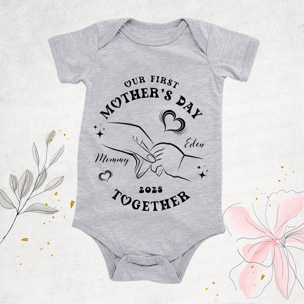 Personalized First Mother's Day Mommy and Baby Outfit | CWFamily39