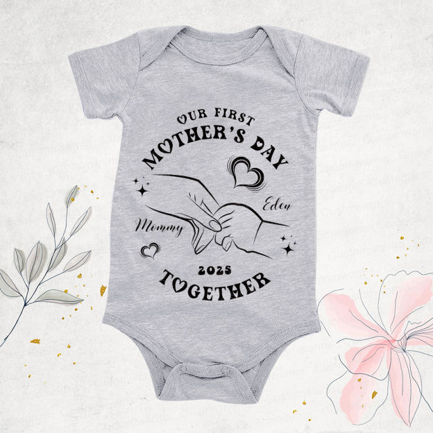 Personalized First Mother's Day Mommy and Baby Outfit | CWFamily39