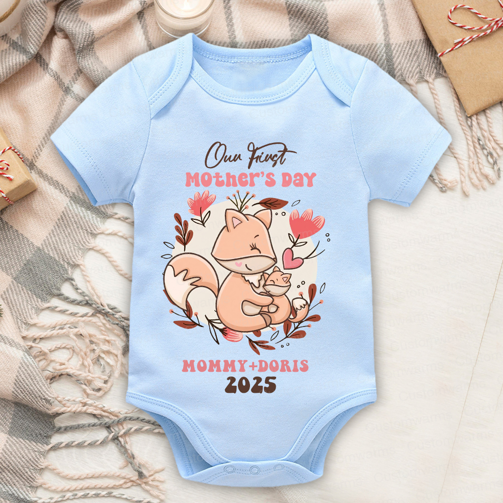 Personalized First Mother's Day Mommy and Baby Outfit | CWFamily40