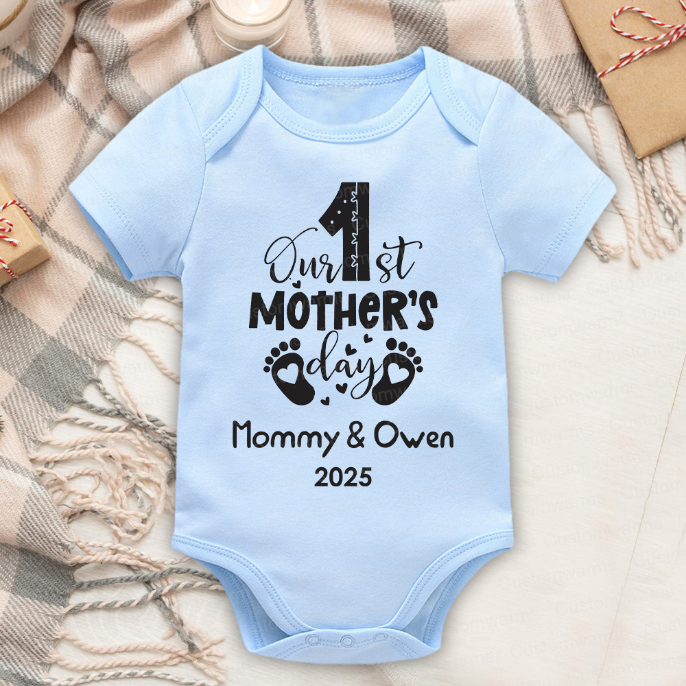 Personalized First Mother's Day Mommy and Baby Outfit | CWFamily20
