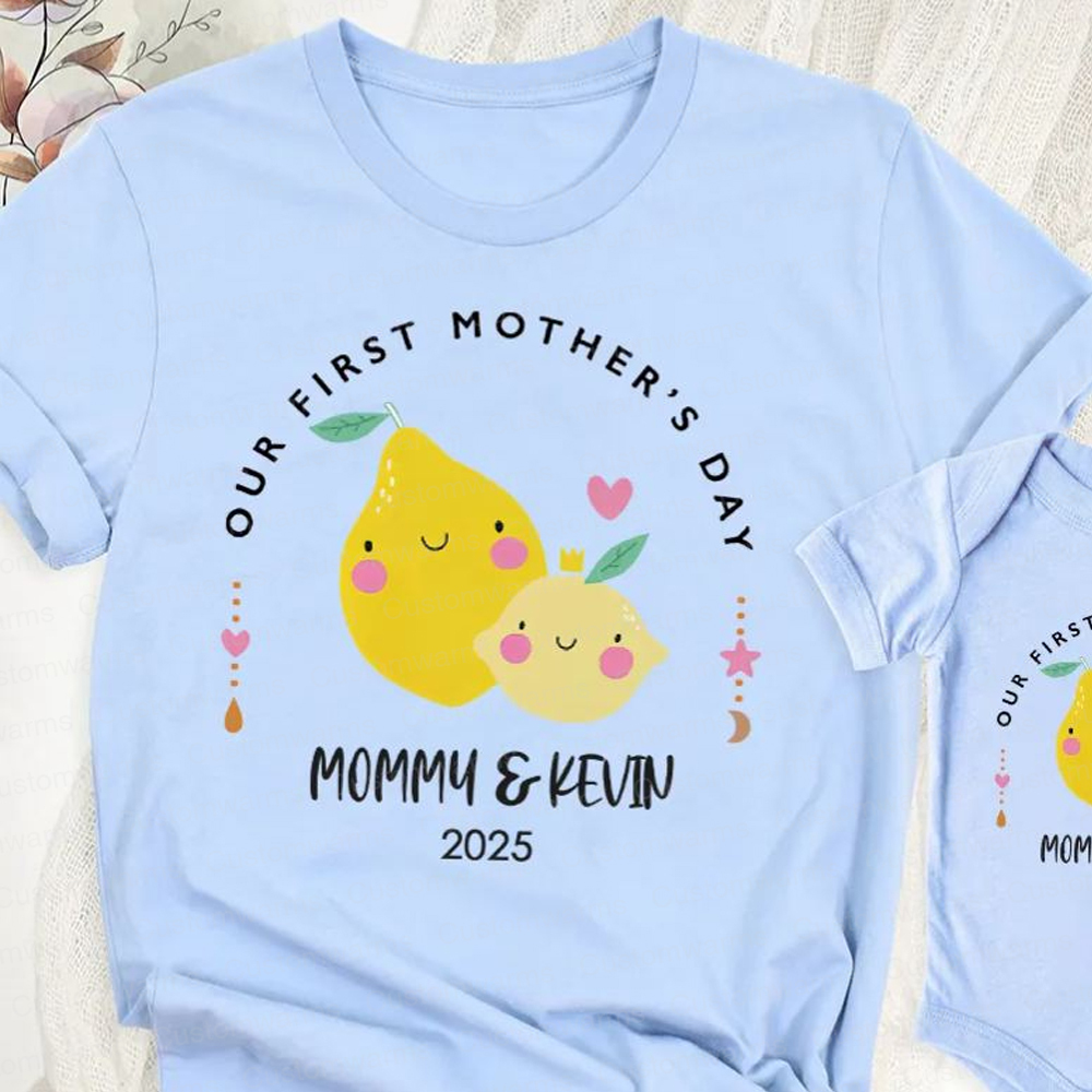 Personalized First Mother's Day Mommy and Baby Outfit | CWFamily22