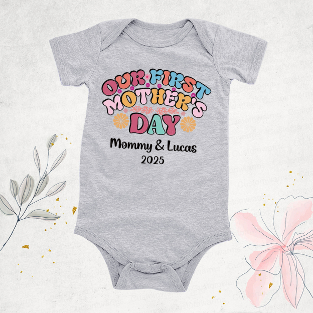 Personalized First Mother's Day Mommy and Baby Outfit | CWFamily24