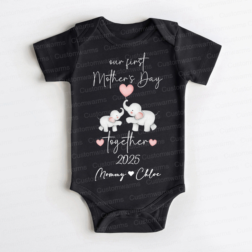 Personalized First Mother's Day Mommy and Baby Outfit | CWFamily26