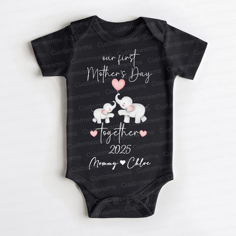 Personalized First Mother's Day Mommy and Baby Outfit | CWFamily26