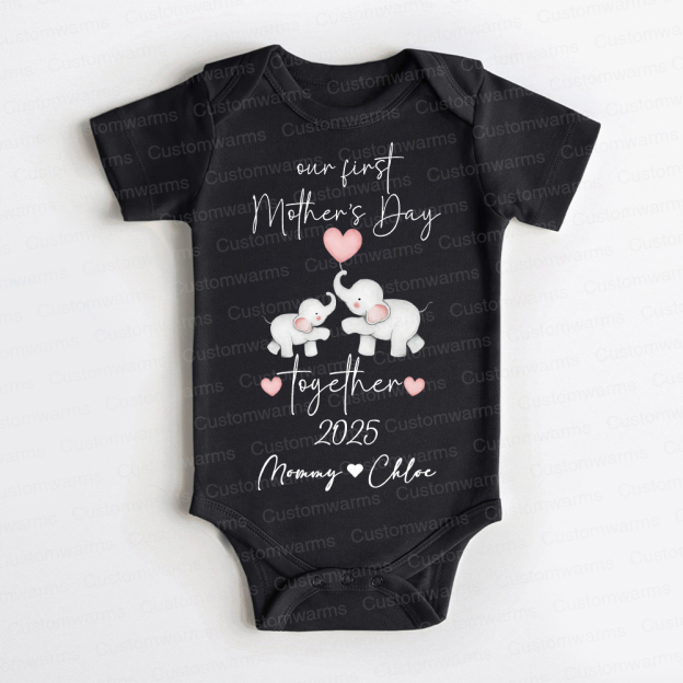 Personalized First Mother's Day Mommy and Baby Outfit | CWFamily26