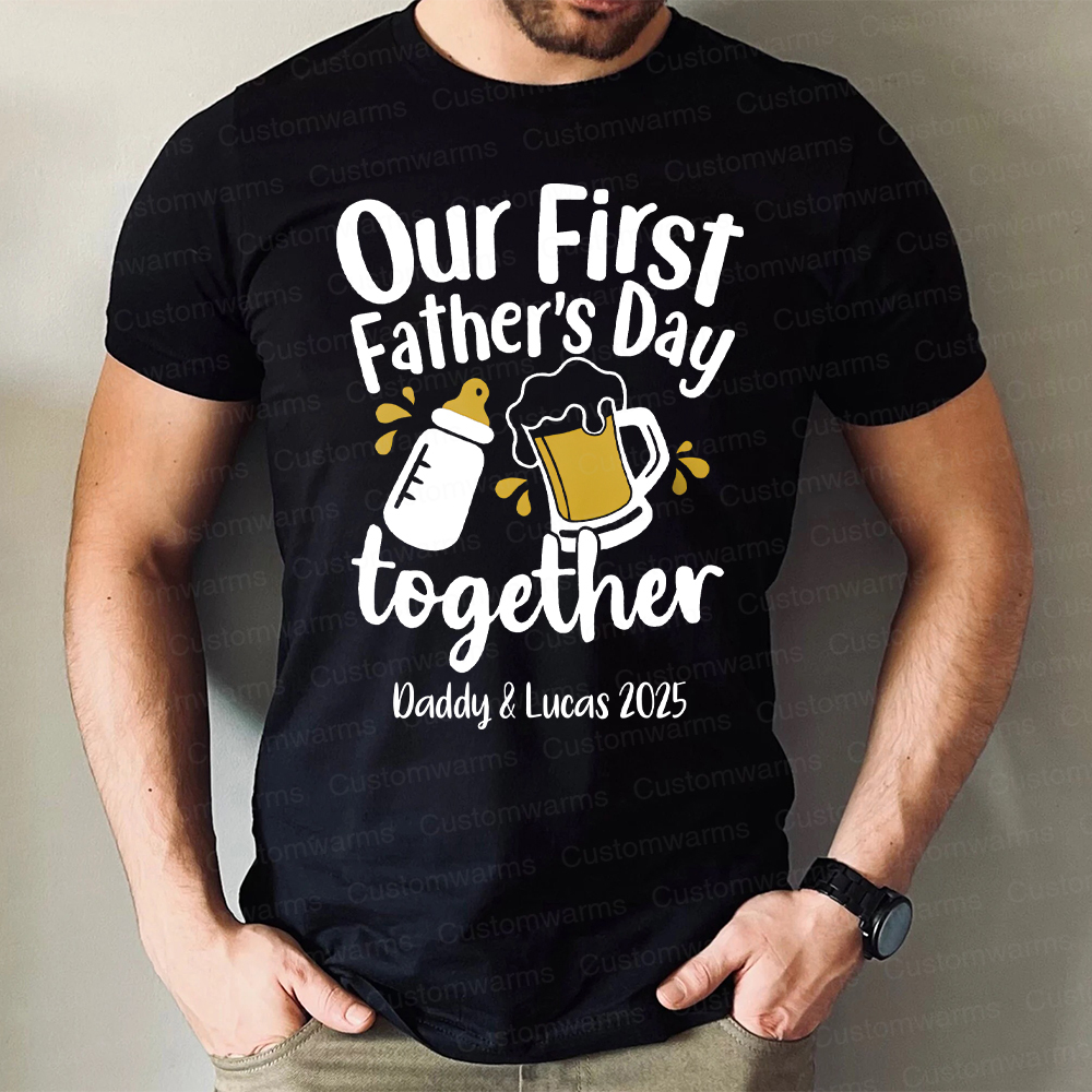 Personalized First Father's Day Daddy and Baby Outfit | CWFamily42