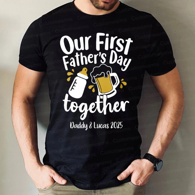 Personalized First Father's Day Daddy and Baby Outfit | CWFamily42