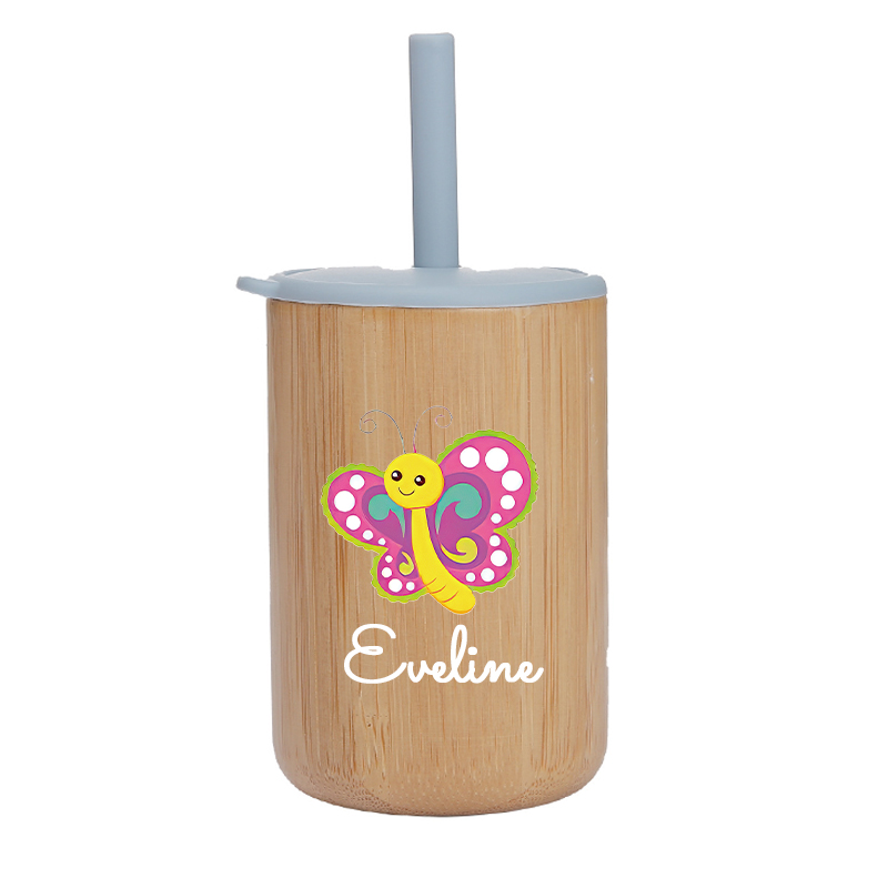 Personalized 5oz Eco-friendly Bamboo & Silicone Non-spill Cup | YouBottle58