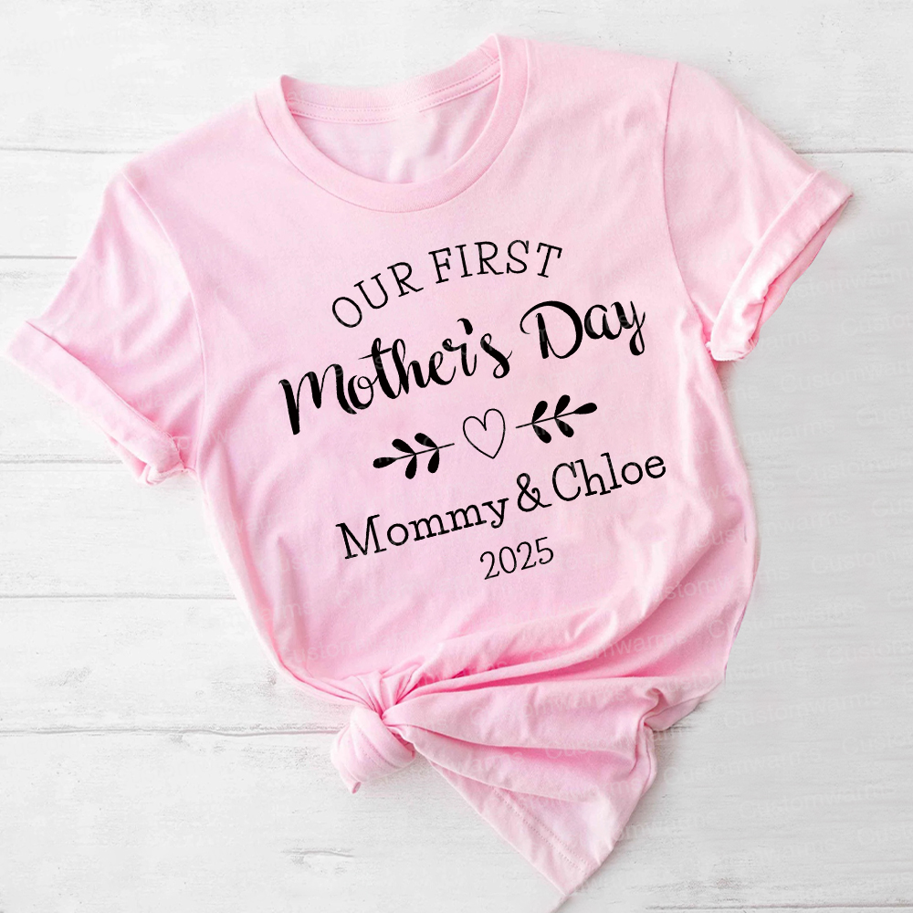 Personalized First Mother's Day Mommy and Baby Outfit | CWFamily50