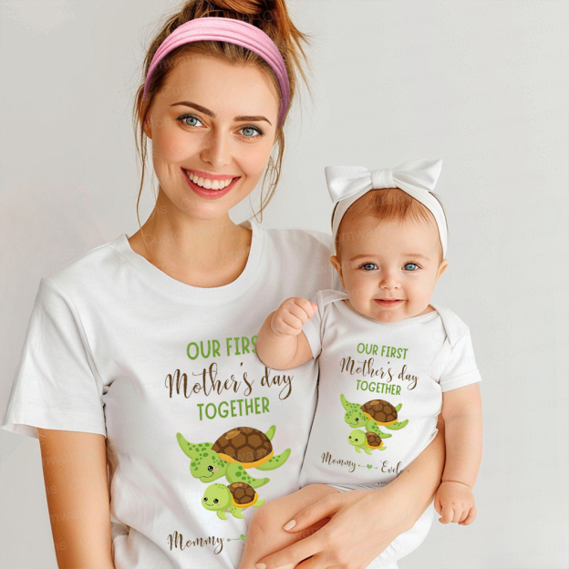 Personalized First Mother's Day Mommy and Baby Outfit | CWFamily46