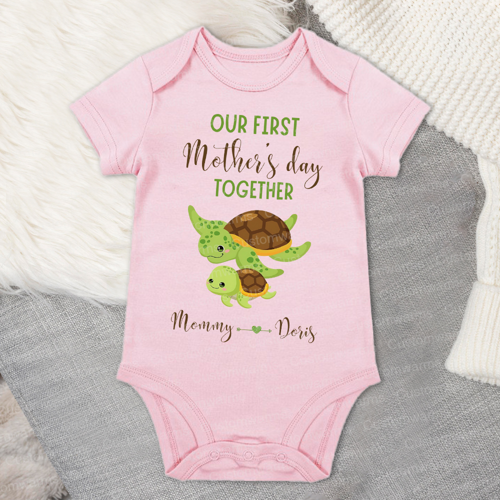 Personalized First Mother's Day Mommy and Baby Outfit | CWFamily46