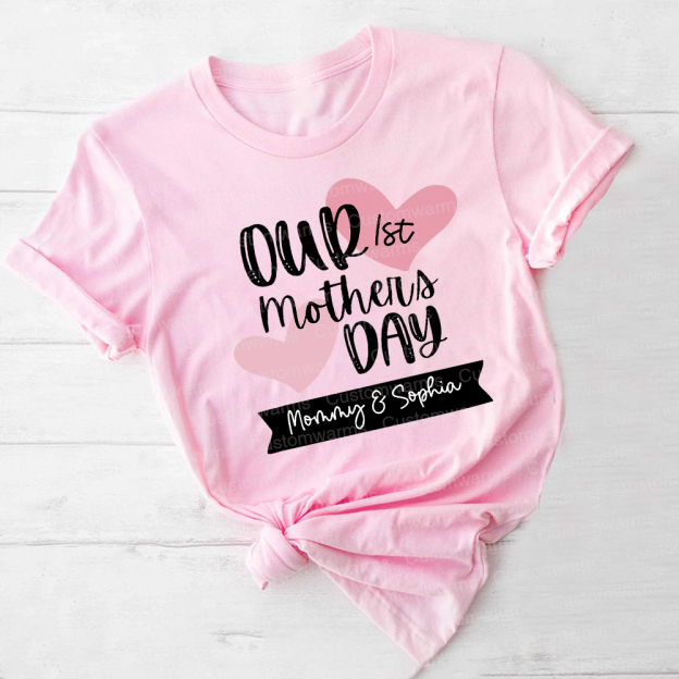 Personalized First Mother's Day Mommy and Baby Outfit | CWFamily58
