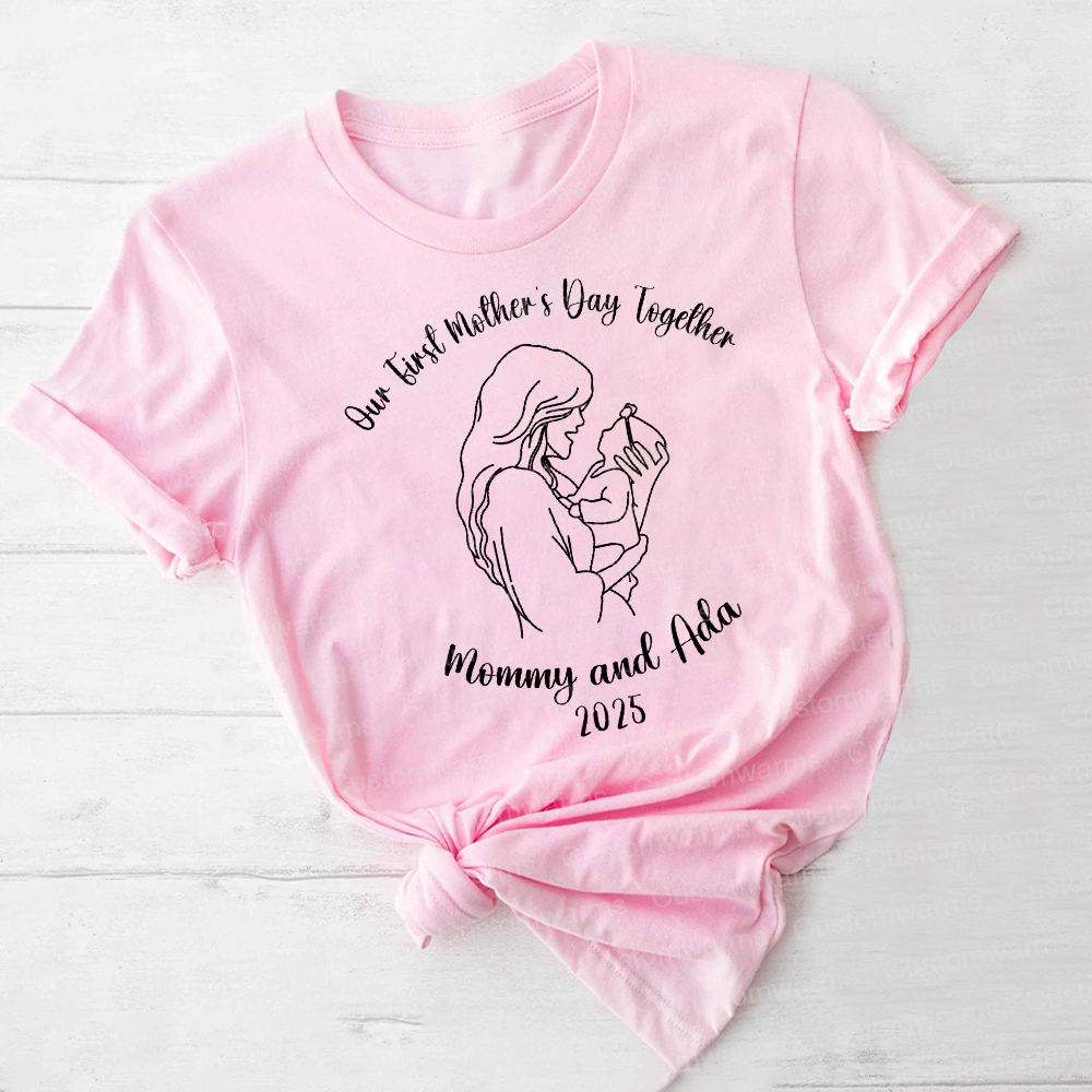 Personalized First Mother's Day Mommy and Baby Outfit | CWFamily61