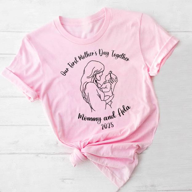 Personalized First Mother's Day Mommy and Baby Outfit | CWFamily61