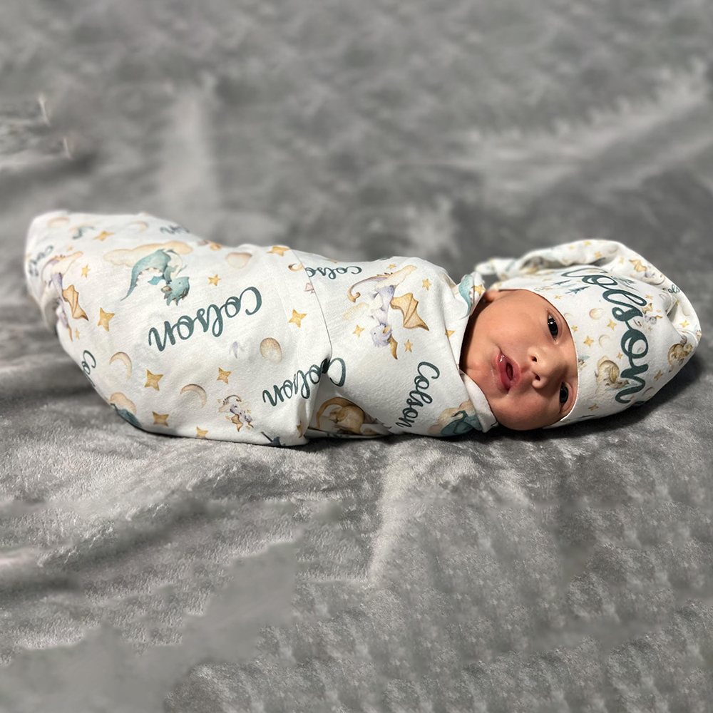 Personalized Baby Swaddle Blanket Set for Comfort & Unique | BBBlanket26
