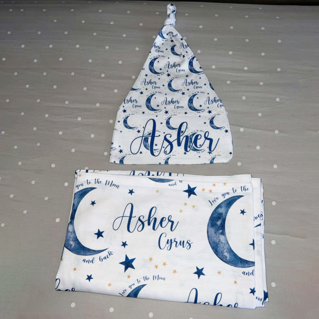 Personalized Baby Swaddle Blanket Set for Comfort & Unique | BBBlanket30