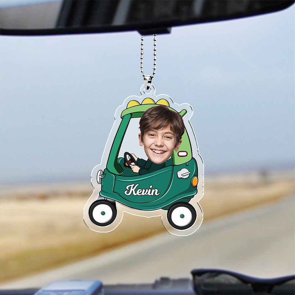 Personalized Kid Photos Car Hanger Fathers Day Gift | CWToy125