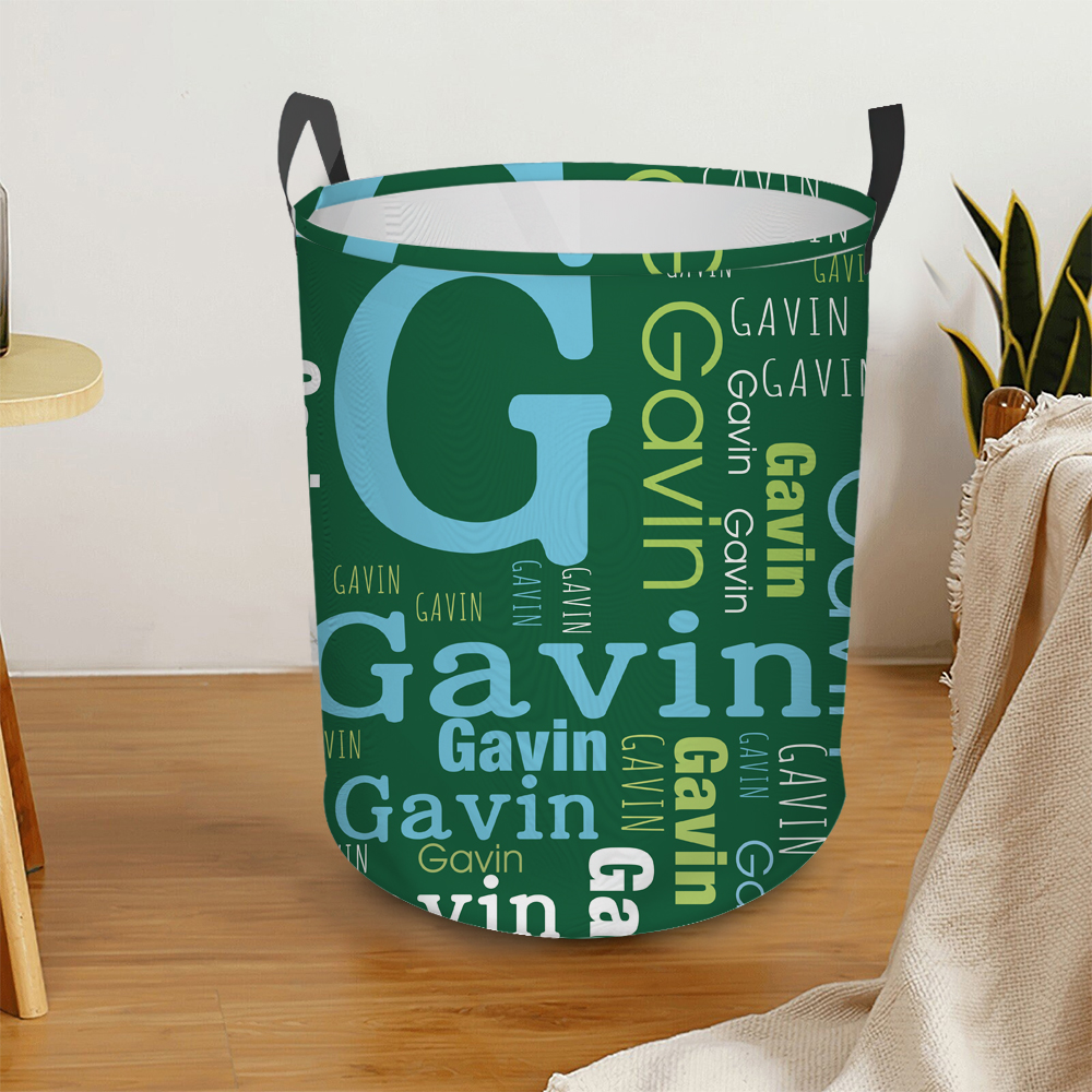 Personalized Laundry Collapsible Baskets with Handle | CWBasket05