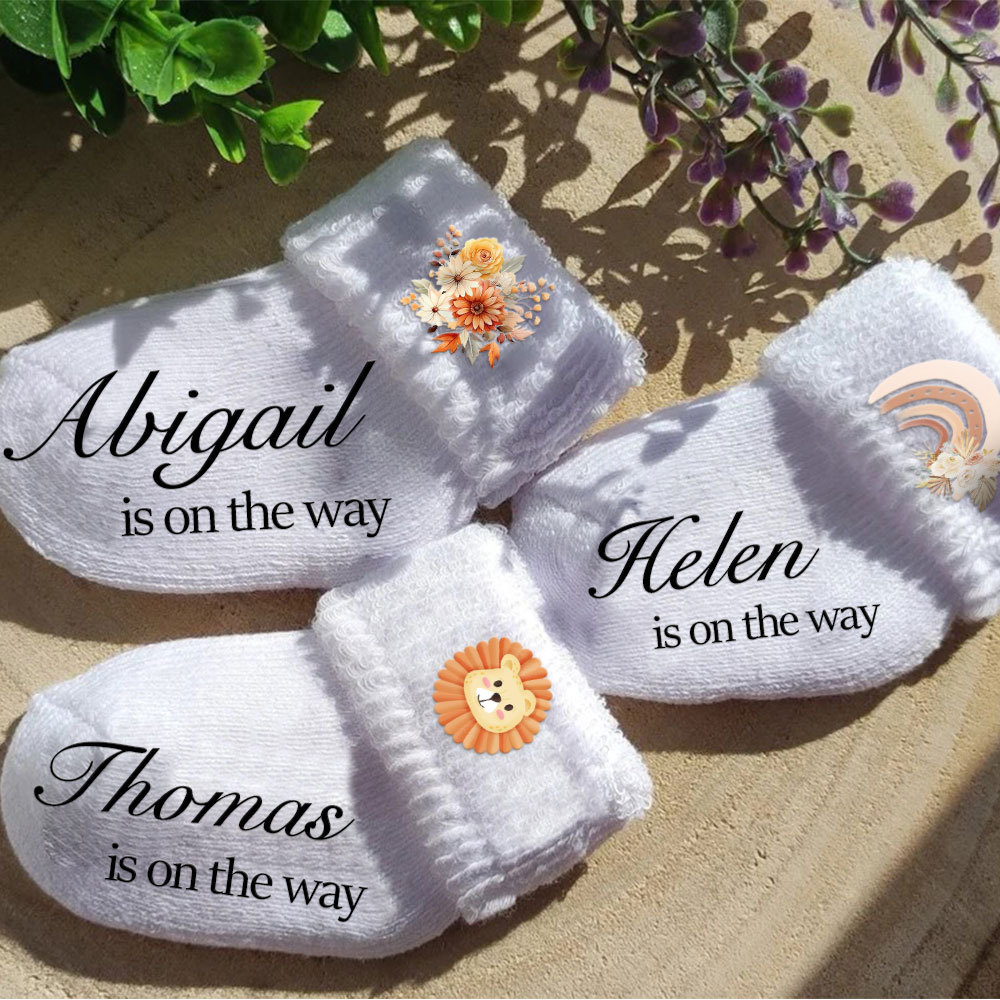 Personalised Pregnancy Announcement Baby Socks | CWBaby220