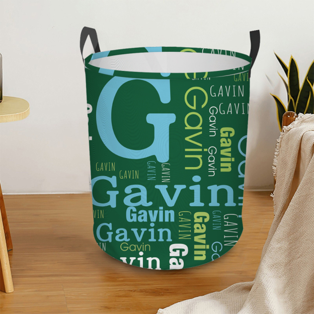 Personalized Laundry Collapsible Baskets with Handle | CWBasket05