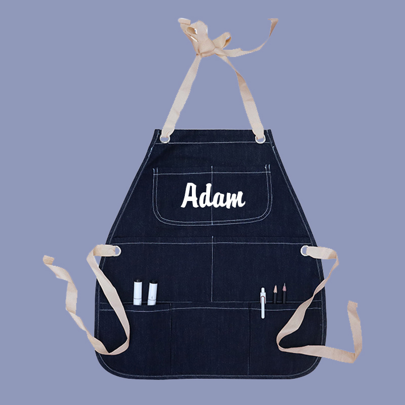 Personalized Color Cotton Apron with Garden Toy Set | Apron07