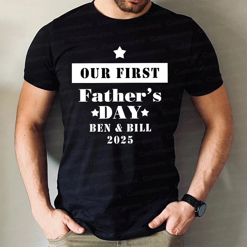 Personalized First Father's Day Daddy and Baby Outfit | CWFamily73