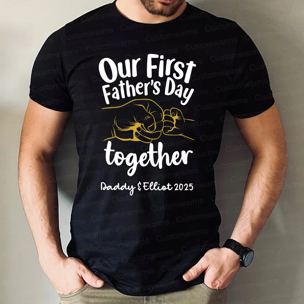 Personalized First Father's Day Daddy and Baby Outfit | CWFamily74