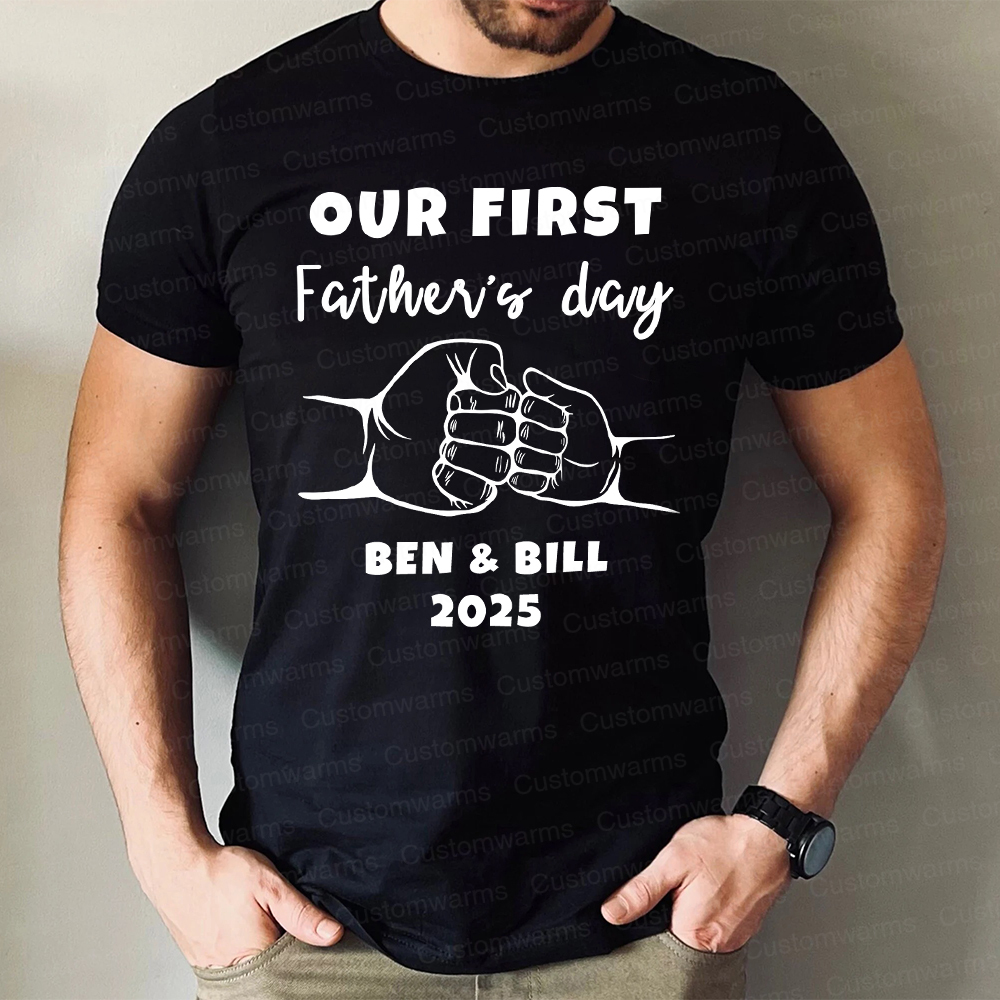 Personalized First Father's Day Daddy and Baby Outfit | CWFamily67