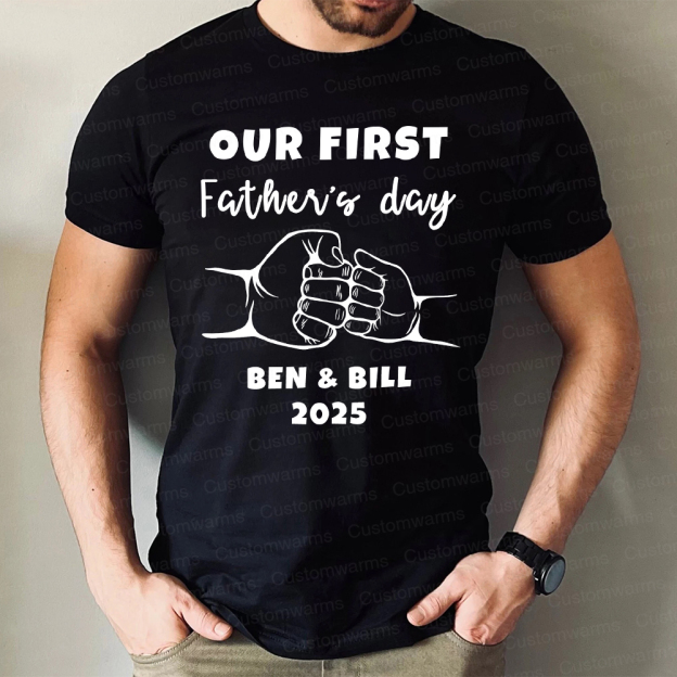 Personalized First Father's Day Daddy and Baby Outfit | CWFamily67