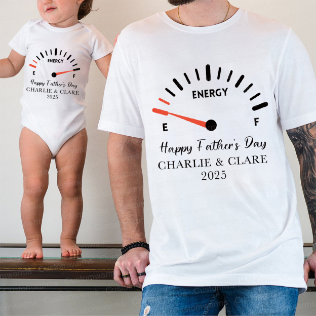 Personalized First Father's Day Daddy and Baby Outfit | CWFamily70