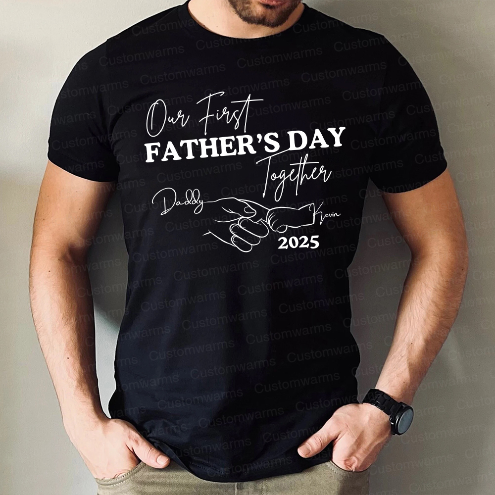 Personalized First Father's Day Daddy and Baby Outfit | CWFamily75