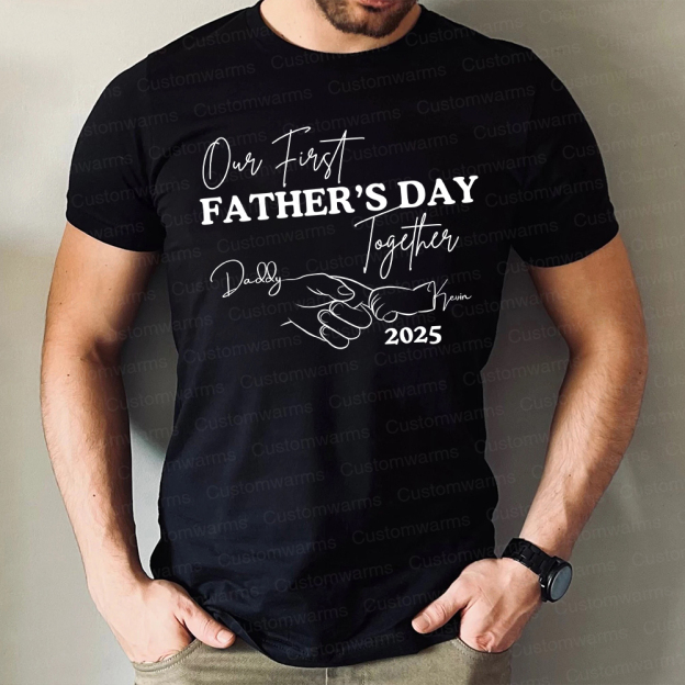Personalized First Father's Day Daddy and Baby Outfit | CWFamily75
