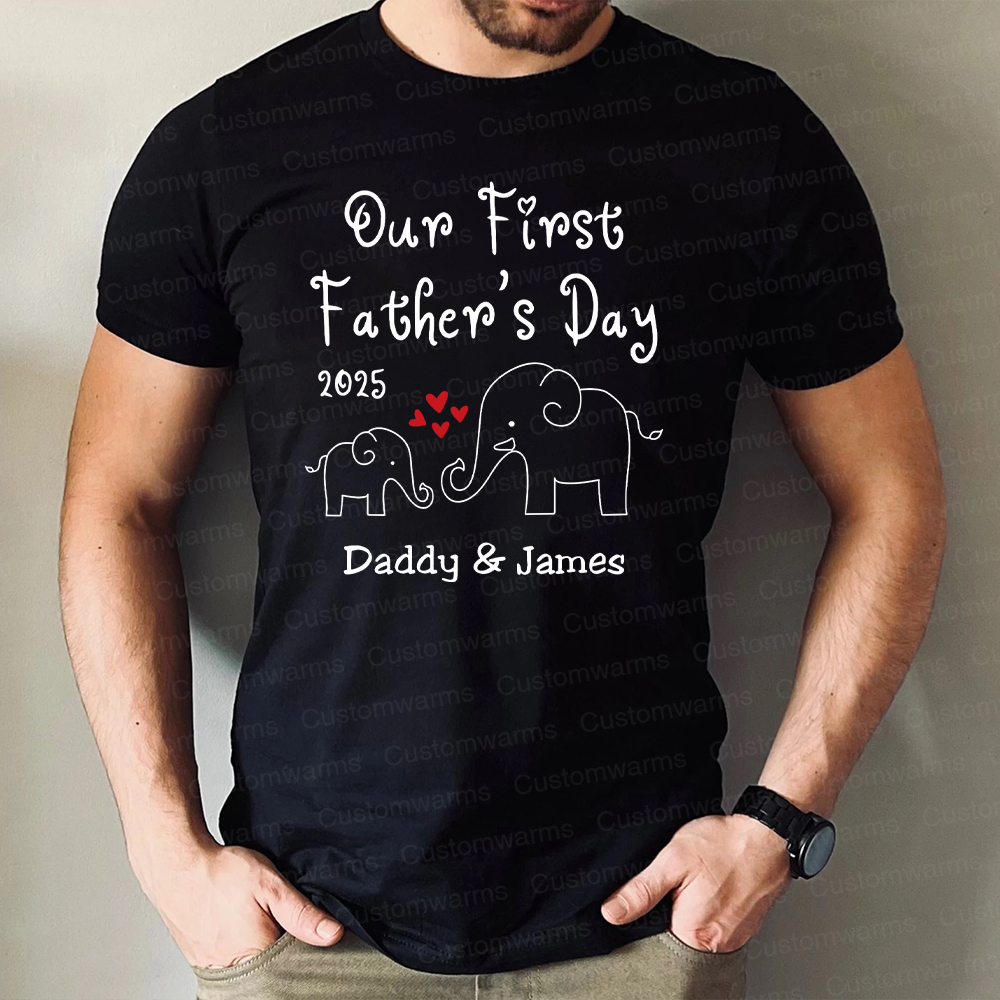 Personalized First Father's Day Daddy and Baby Outfit | CWFamily76
