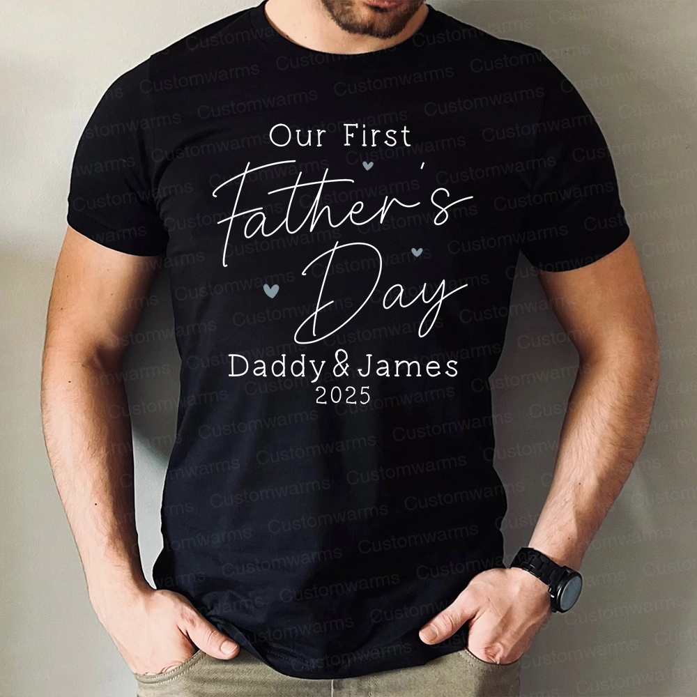 Personalized First Father's Day Daddy and Baby Outfit | CWFamily78