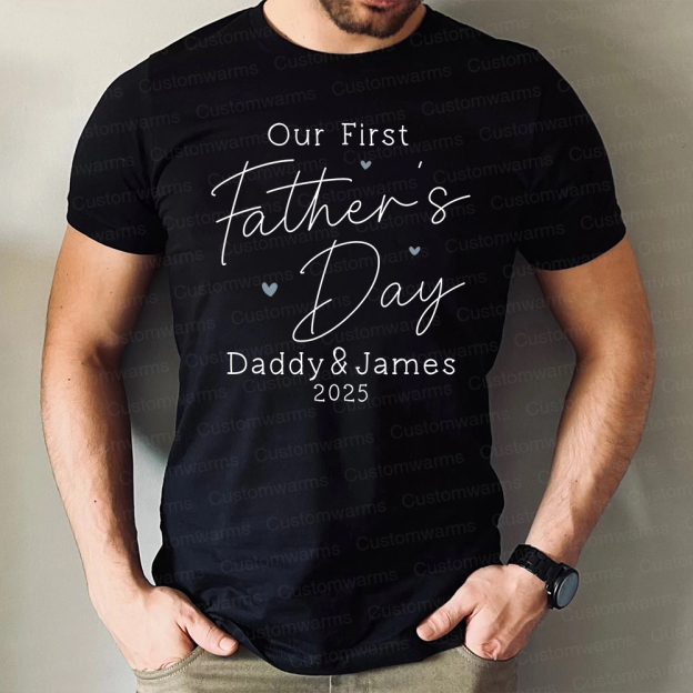 Personalized First Father's Day Daddy and Baby Outfit | CWFamily78