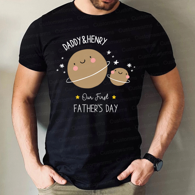 Personalized First Father's Day Daddy and Baby Outfit | CWFamily80