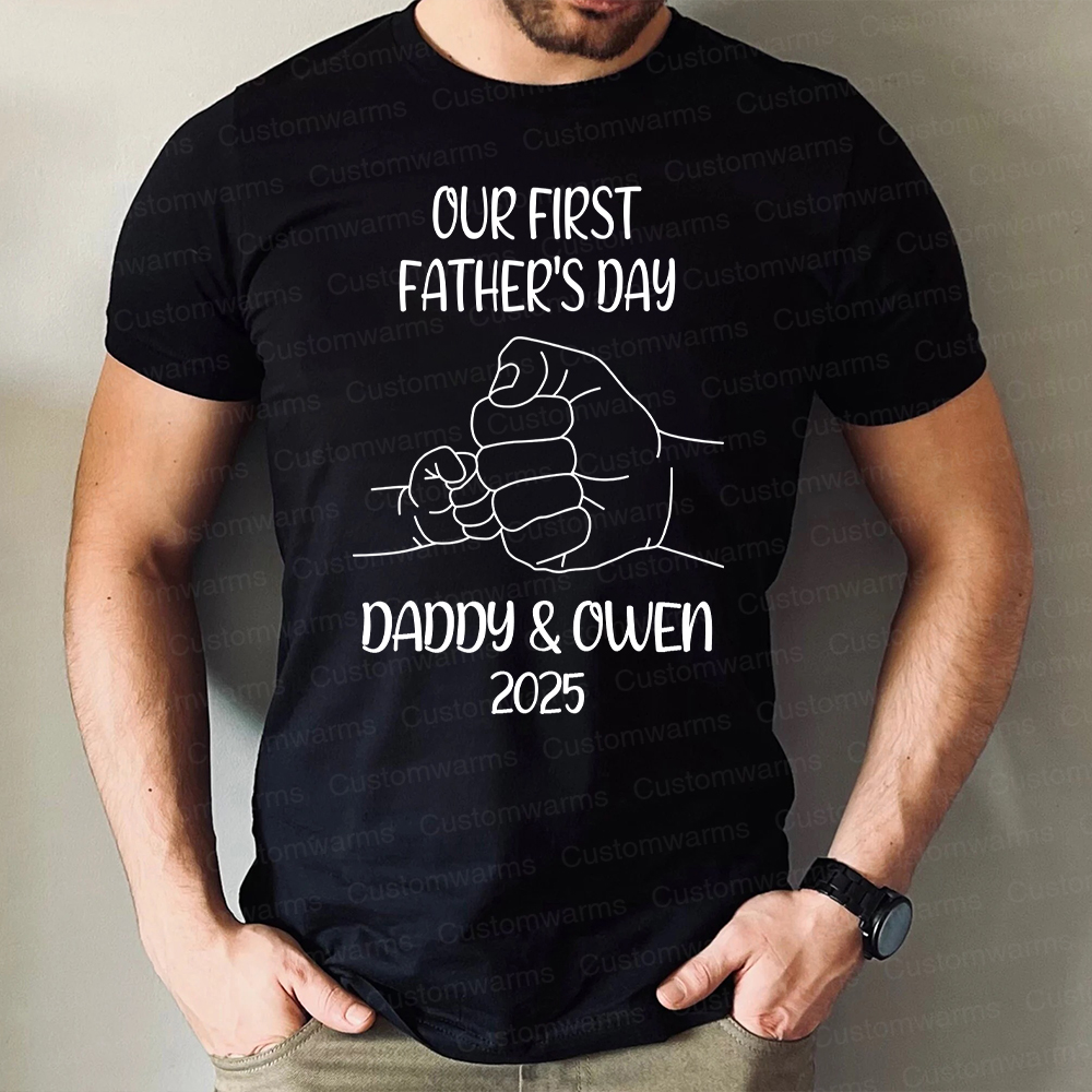 Personalized First Father's Day Daddy and Baby Outfit | CWFamily82