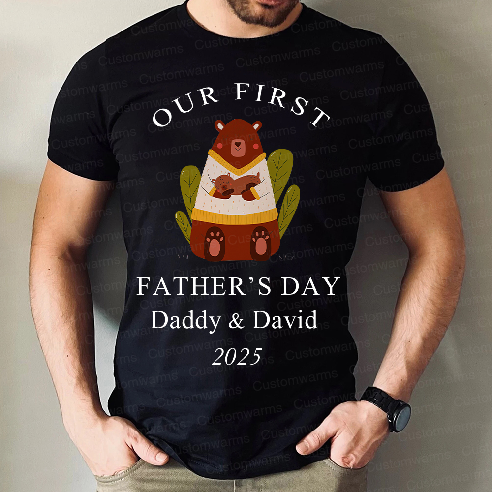Personalized First Father's Day Daddy and Baby Outfit | CWFamily84