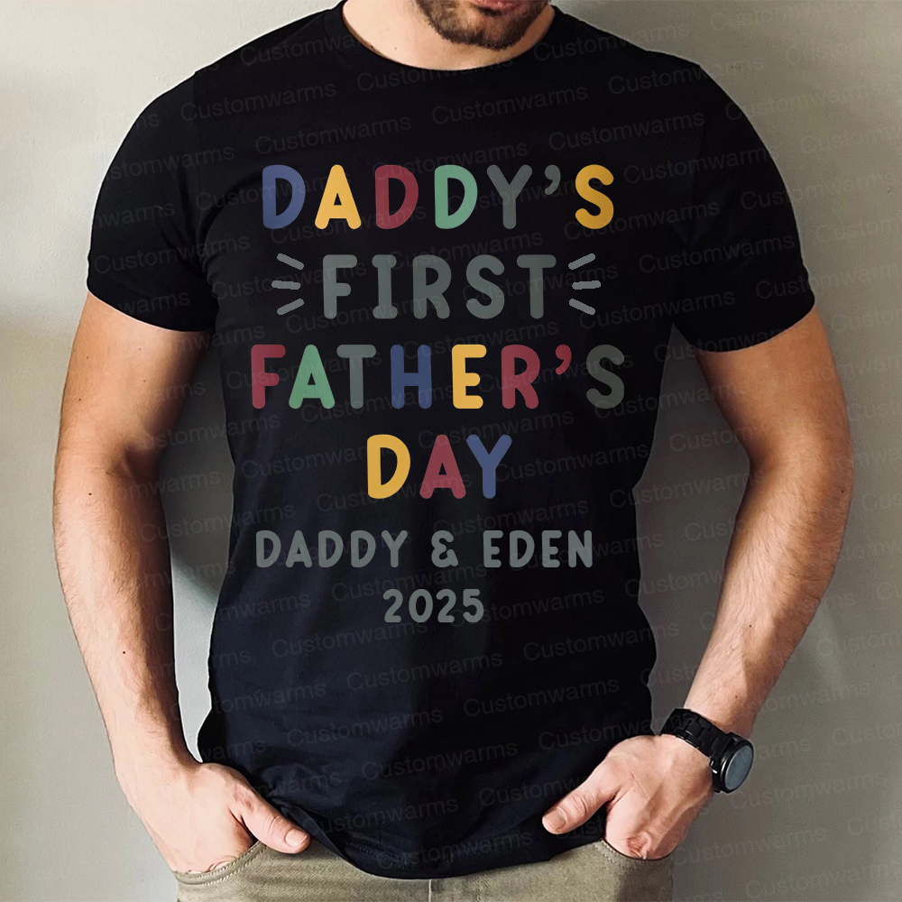 Personalized First Father's Day Daddy and Baby Outfit | CWFamily86