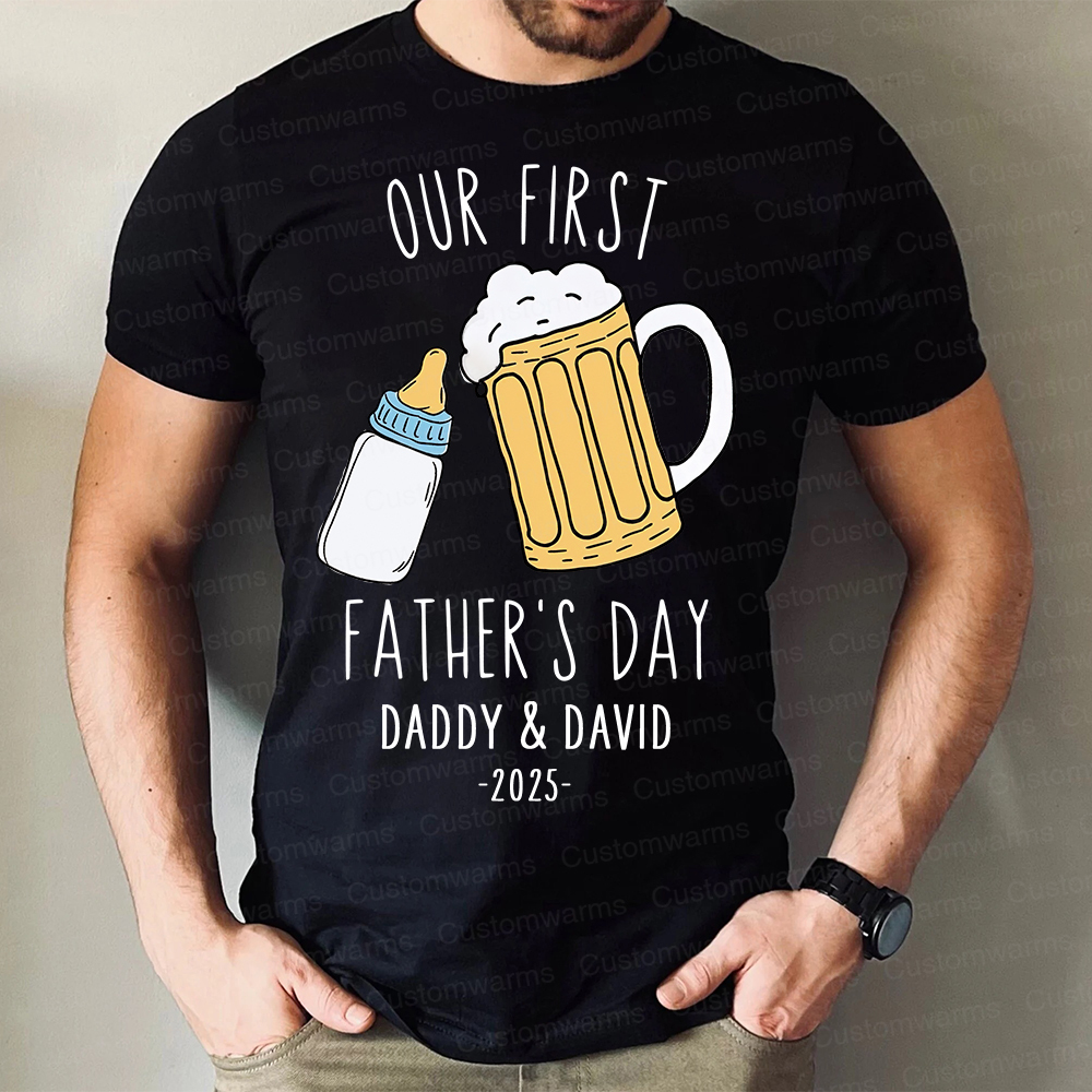 Personalized First Father's Day Daddy and Baby Outfit | CWFamily88