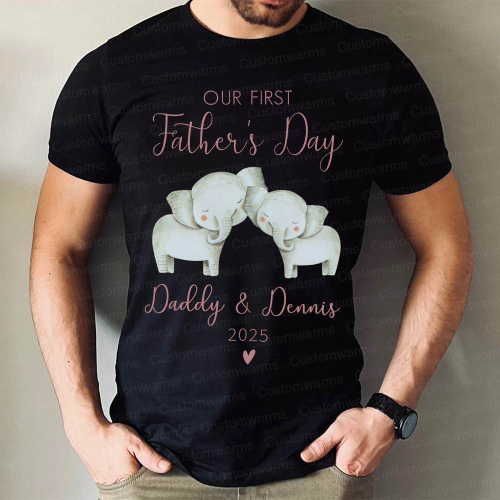 Personalized First Father's Day Daddy and Baby Outfit | CWFamily91