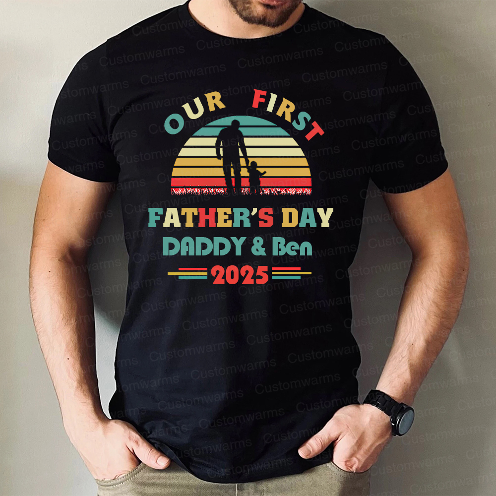 Personalized First Father's Day Daddy and Baby Outfit | CWFamily95