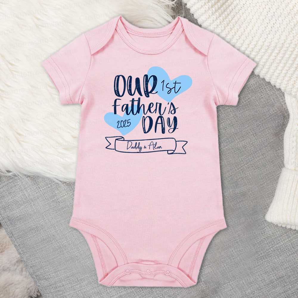 Personalized First Father's Day Daddy and Baby Outfit | CWFamily99