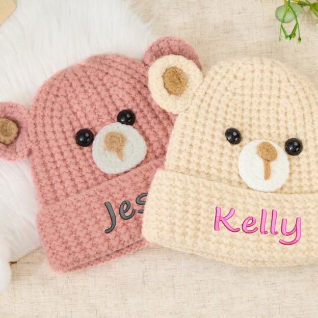 Personalized Embroidery Cute Bear Hat for Comfort & Unique | HSKid24