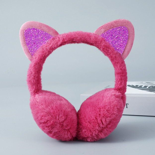 Personalized Kids Pearl Patch Warm Cat Ears Earmuffs | CWToy83