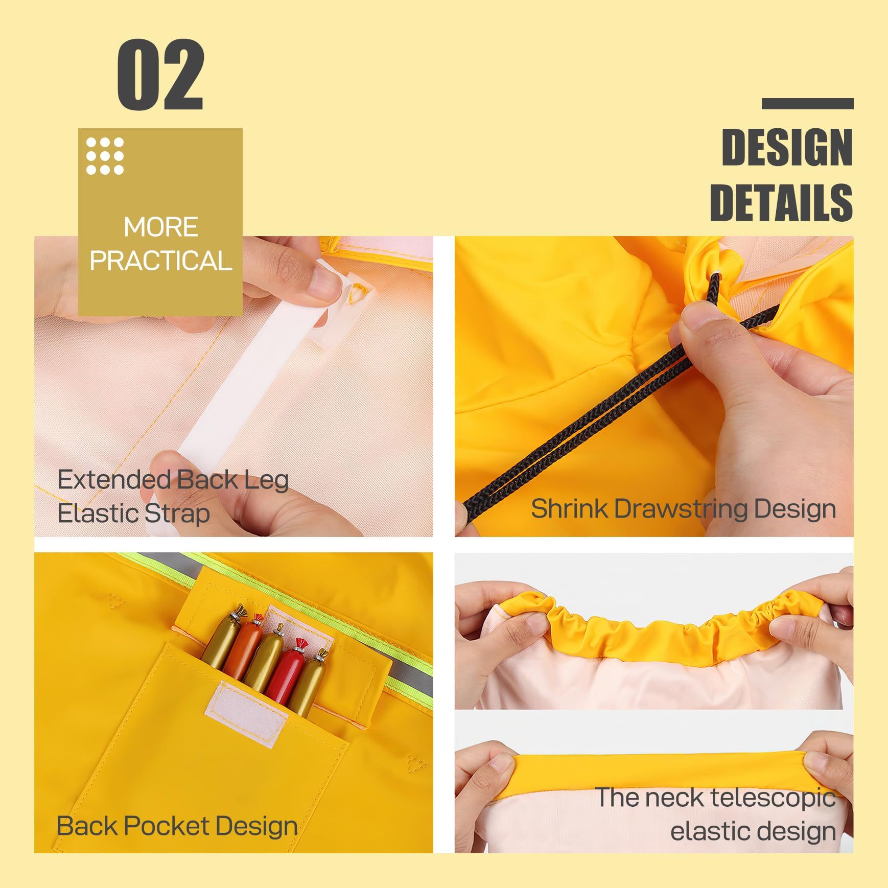 Personalized Pets Waterproof and Reflective Raincoat | BKPet152