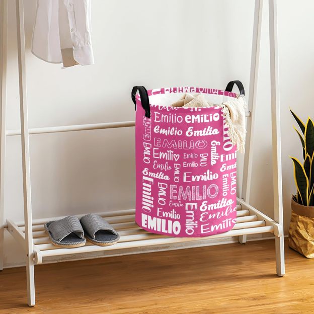 Personalized Laundry Collapsible Baskets with Handle | CWBasket04