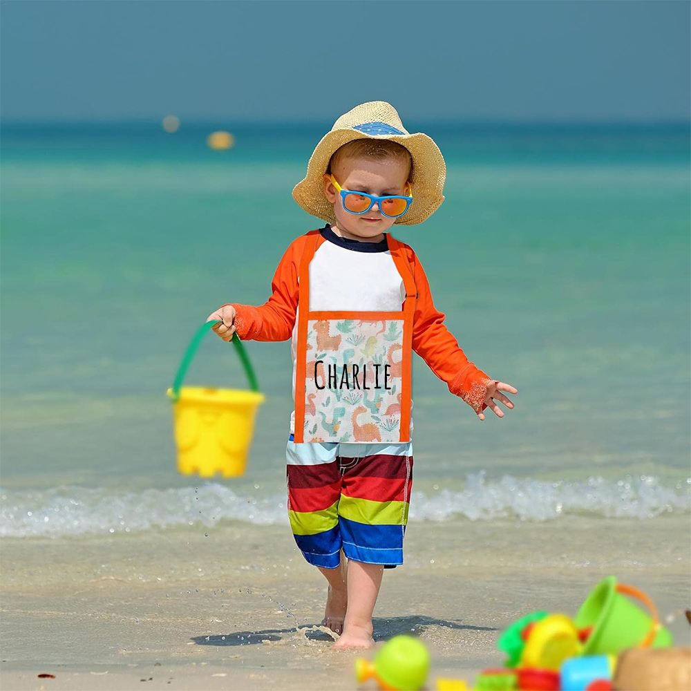 Personalized Seashell Mesh Adjustable Beach Bag | CWBeach168